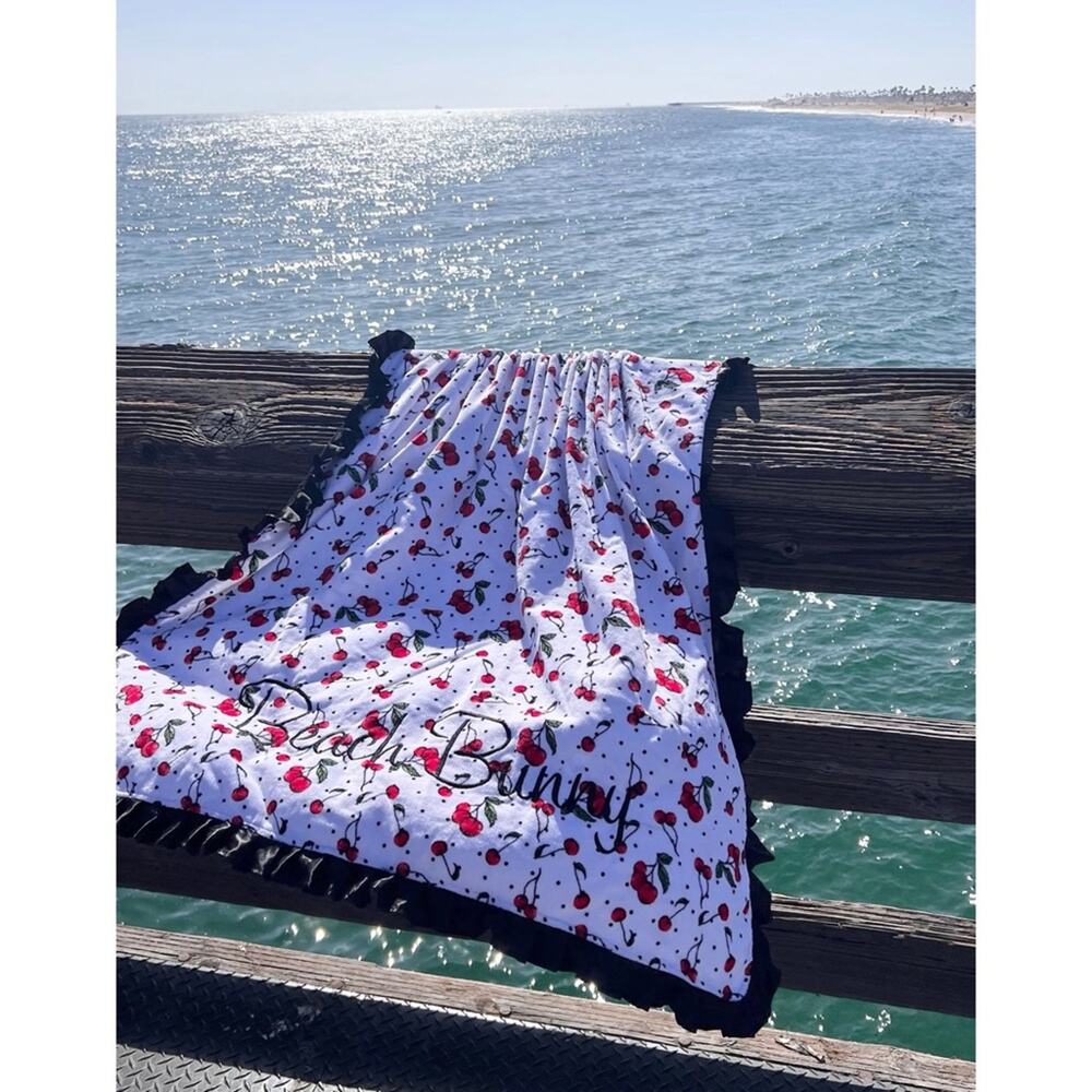 Beach Bunny Cherry Dot Beach Towel - Picture 3 of 7